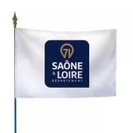 Drapeau du Conseil Départemental de Saône-et-Loire en polyester