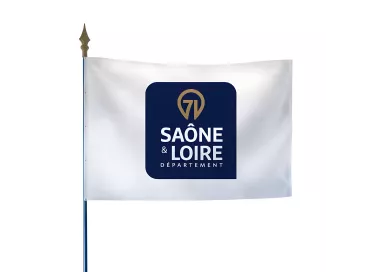 Drapeau du Conseil Départemental de Saône-et-Loire en polyester