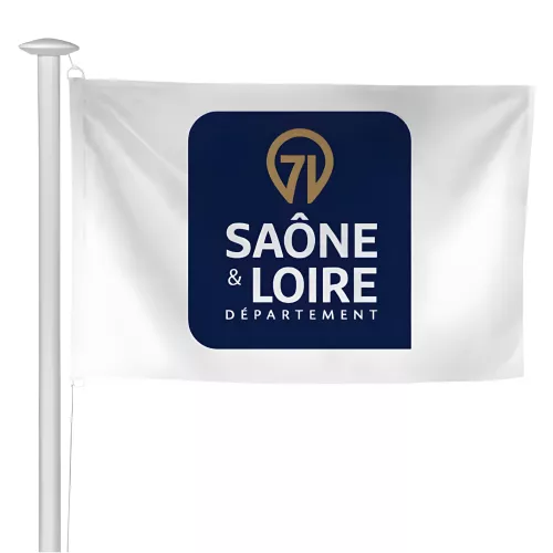 Pavillon Saône-et-Loire pour mât de pavoisement