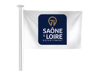 Pavillon Saône-et-Loire pour mât de pavoisement