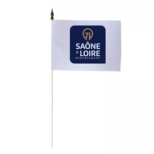 Drapeau de table Conseil Départemental Saône-et-Loire 10 x 15 cm