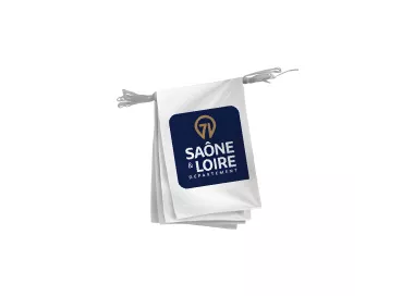 Guirlande Saône-et-Loire en maille polyester 115 g/m²