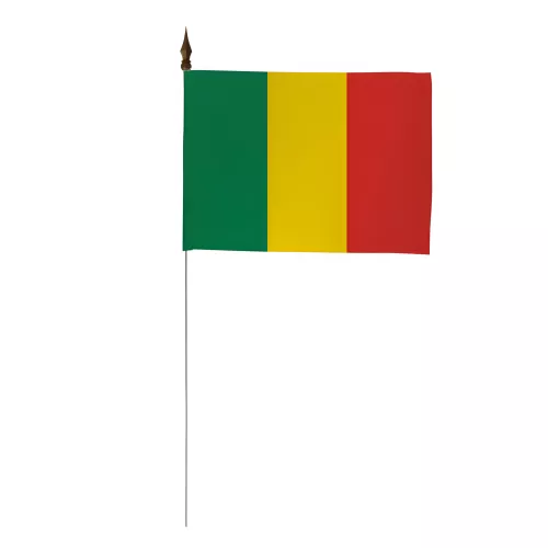 Drapeau de table Mali 10 x 15 cm polyester avec tige