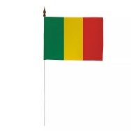 Drapeau de table Mali 10 x 15 cm polyester avec tige