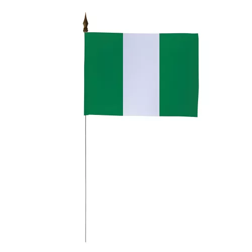 Drapeau de table Nigeria 10 x 15 cm polyester