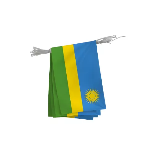 Guirlande du Rwanda en maille polyester, lot de 10