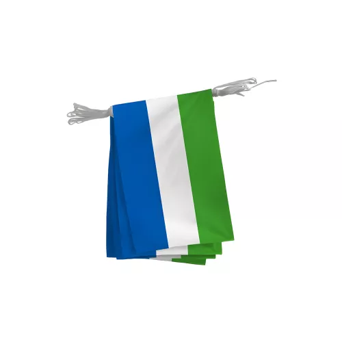 Guirlande de fanions Sierra Leone en polyester