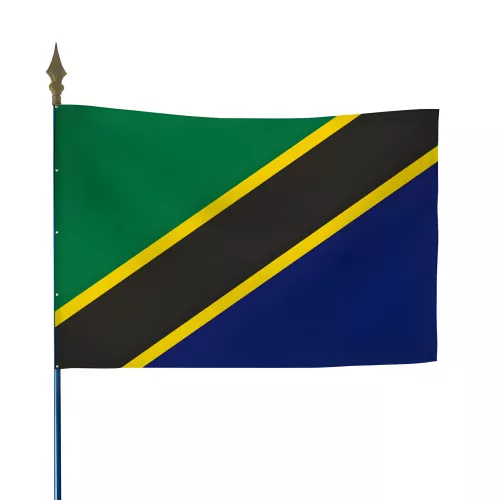 Drapeau Tanzanie en polyester ignifugé