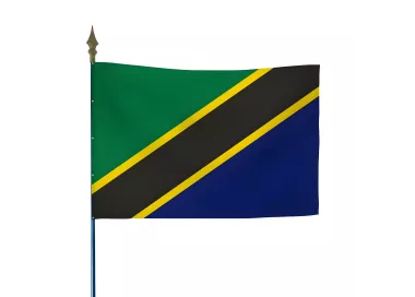 Drapeau Tanzanie en polyester ignifugé