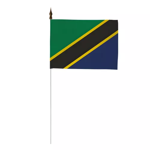 Drapeau de table Tanzanie 10 x 15 cm polyester