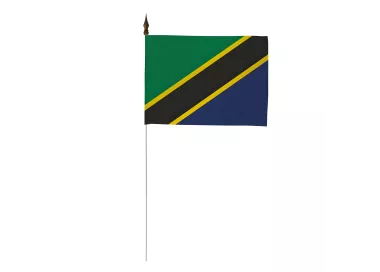 Drapeau de table Tanzanie 10 x 15 cm polyester