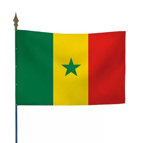 Drapeau Sénégal en polyester ignifugé