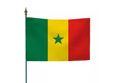 Drapeau Sénégal en polyester ignifugé