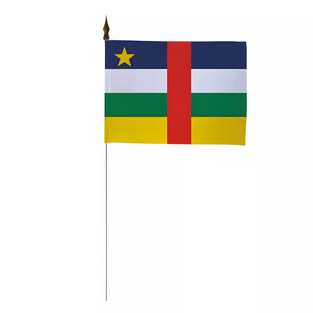 Drapeau de table Centrafrique 10 x 15 cm polyester Drapeau de table Centrafrique 10 x 15 cm polyester