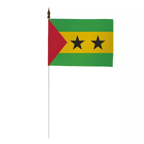 Drapeau de table Sao Tomé et Principe 10 x 15 cm polyester