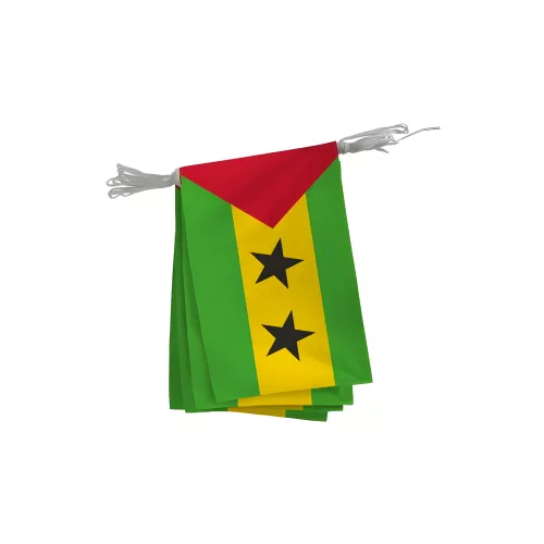 Guirlande de Sao Tomé et Principe polyester 20 x 30 cm