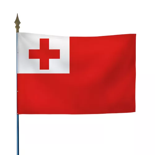 Drapeau Tonga en maille polyester 115 g/m²