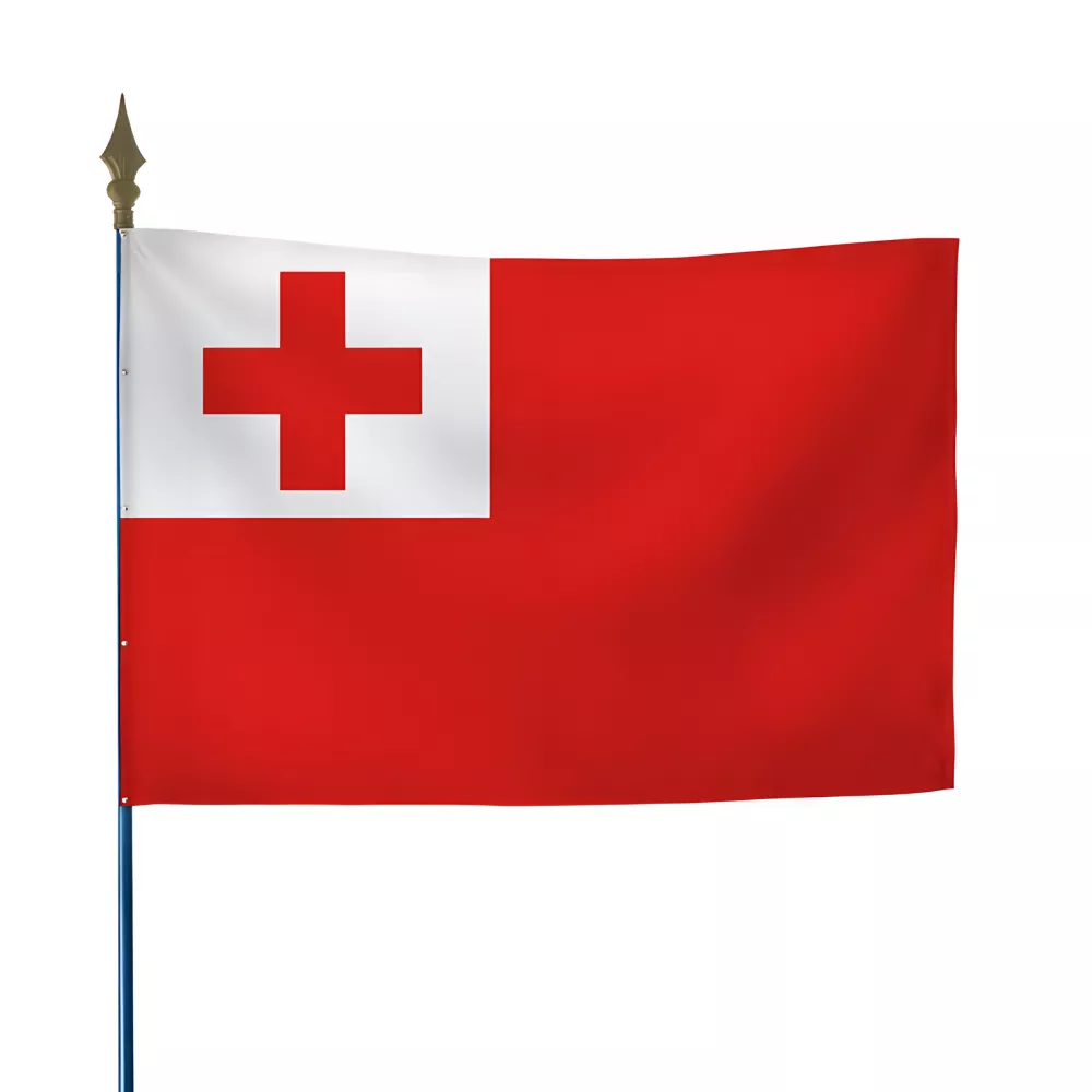 Drapeau Tonga en maille polyester 115 g/m² Drapeau Tonga en maille polyester 115 g/m²