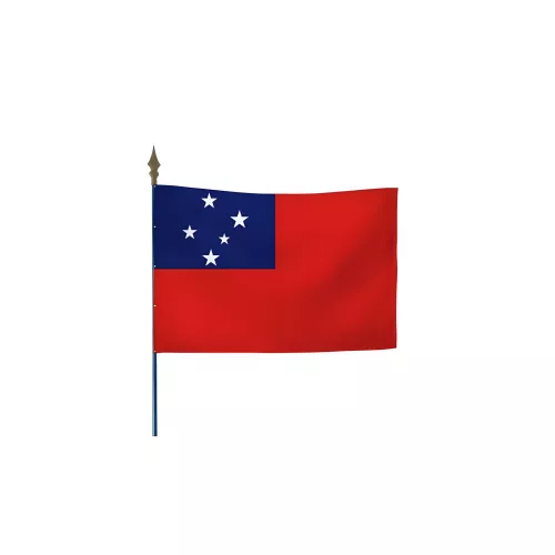Drapeau Samoa en maille polyester avec hampe