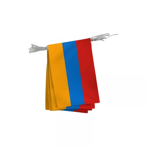Guirlande Arménie fanions rectangulaires 20 x 30 cm