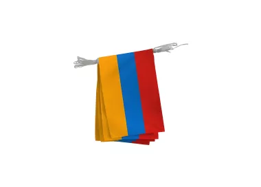 Guirlande Arménie fanions rectangulaires 20 x 30 cm