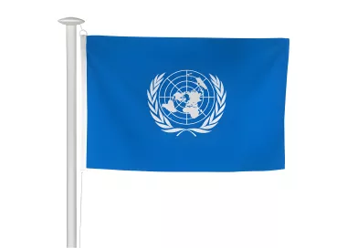 Pavillon de l'ONU en polyester ignifugé