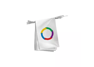 Guirlande de la Francophonie en polyester 20 x 30 cm
