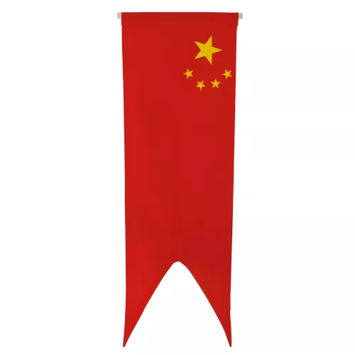 Oriflamme Chine avec traverse en bois