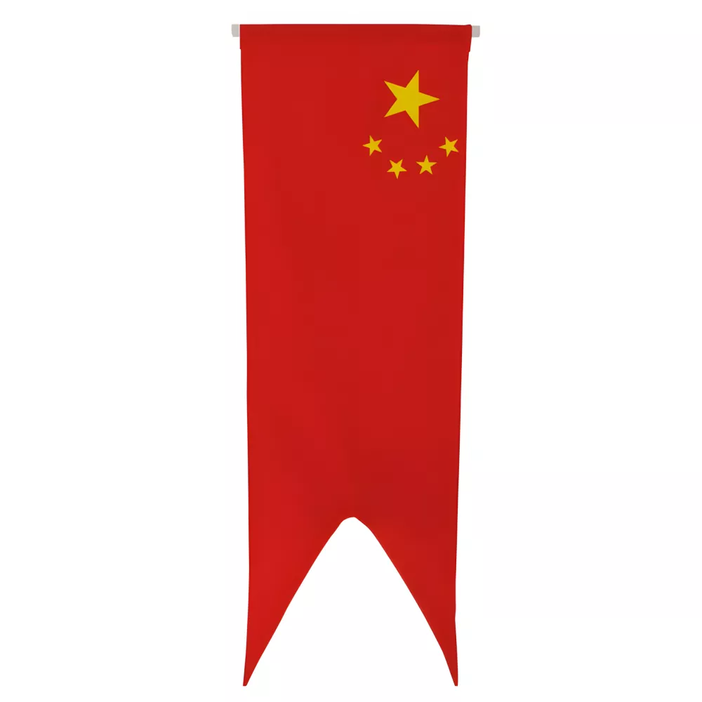 Oriflamme Chine avec traverse en bois Oriflamme Chine avec traverse en bois