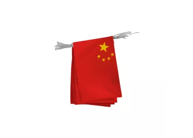 Guirlande Chine fanions polyester 20 x 30 cm