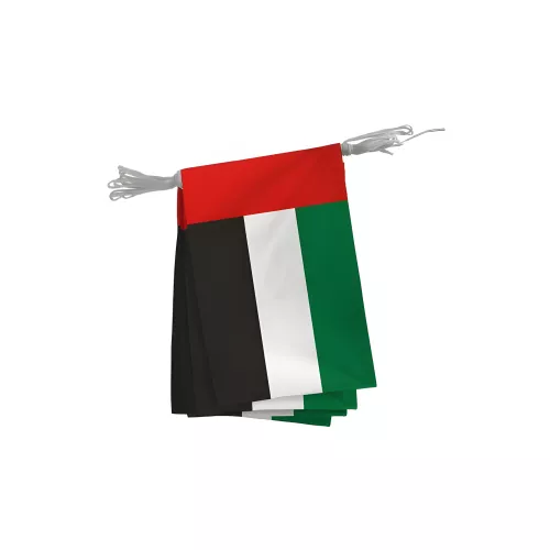 Guirlande Emirats Arabes Unis fanions 20 x 30 cm polyester