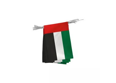 Guirlande Emirats Arabes Unis fanions 20 x 30 cm polyester