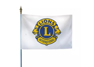 Drapeau du Lions Club en polyester brillant