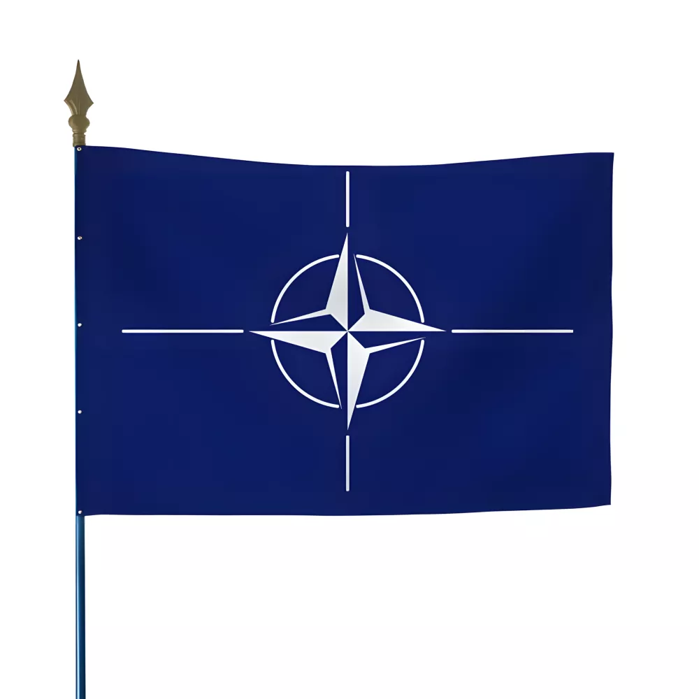 Drapeau de l'OTAN en polyester 115g/m² Drapeau de l'OTAN en polyester 115g/m²