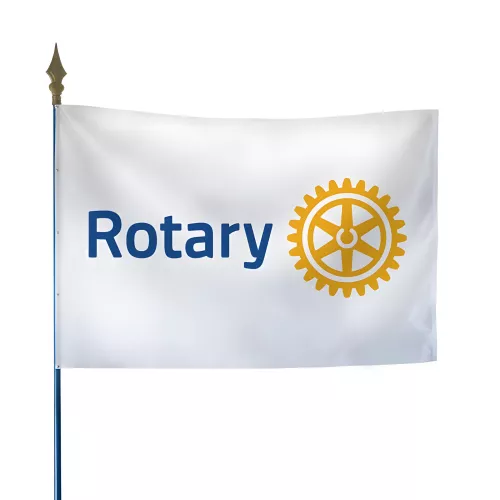 Drapeau Rotary International en polyester ignifugé