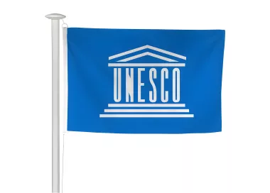 Pavillon de l'UNESCO en polyester ignifugé