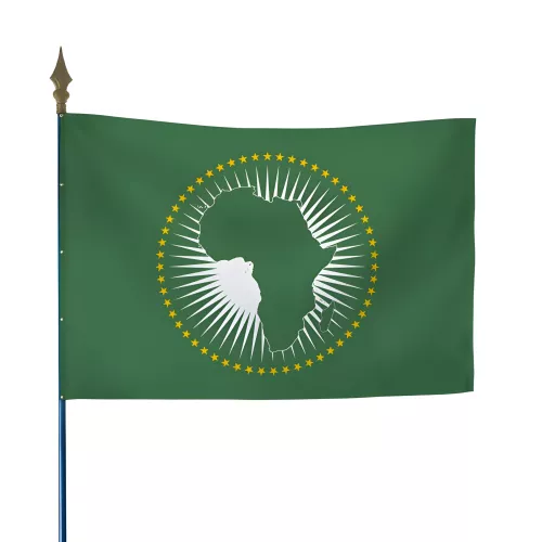 Drapeau de l'Union Africaine en maille polyester
