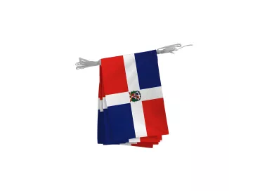 Guirlande pavoisement République Dominicaine polyester 20 x 30 cm