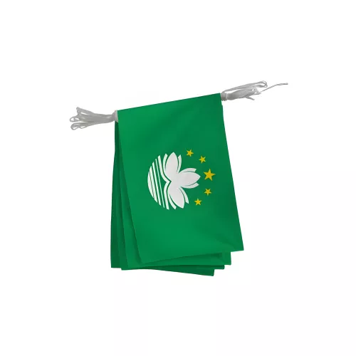 Guirlande Macao fanions rectangulaires 20 x 30 cm polyester