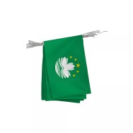 Guirlande Macao fanions rectangulaires 20 x 30 cm polyester