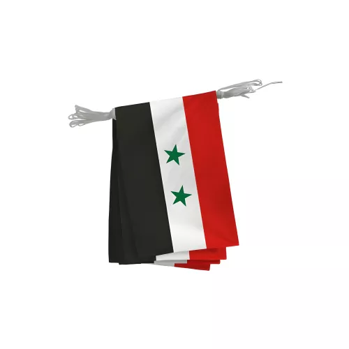 Guirlande Syrie en polyester avec fanions rectangulaires