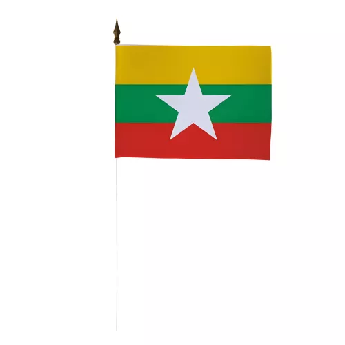 Drapeau de table Myanmar en maille polyester