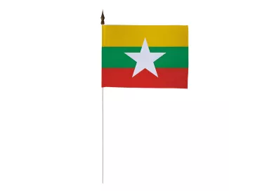 Drapeau de table Myanmar en maille polyester