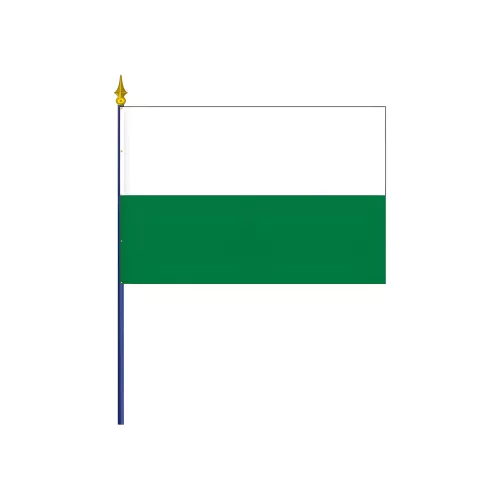 Drapeau Saxe en polyester avec hampe