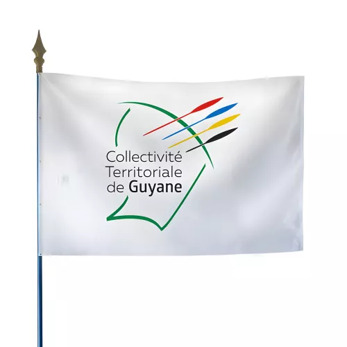 Drapeau Collectivité de Guyane en maille polyester