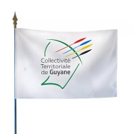Drapeau Collectivité de Guyane en maille polyester