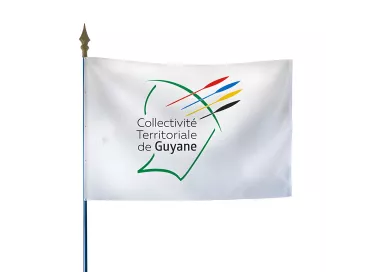 Drapeau Collectivité de Guyane en maille polyester
