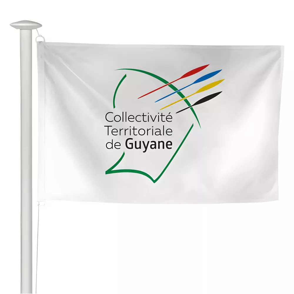 Pavillon collectivité de Guyane pour mât Pavillon collectivité de Guyane pour mât