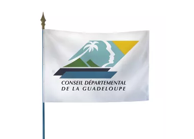 Drapeau département Guadeloupe en maille polyester