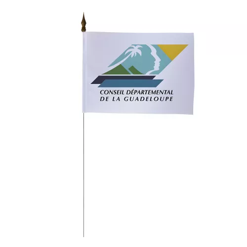 Drapeau de table Guadeloupe 10 x 15 cm polyester